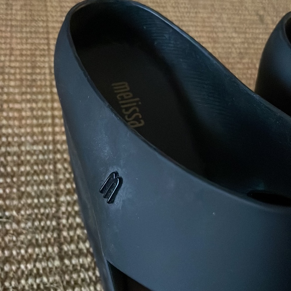 Melissa Women’s Black Platform Wedge Sandals - Picture 2 of 16
